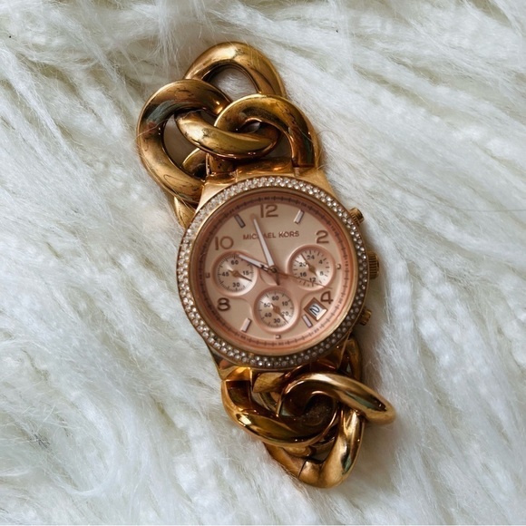 Michael Kors Jewelry - Michael Kors Chain Link Watch Bronze